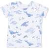 Watercolor Blue Whales, Loungewear Short Set - Mixed Apparel Set - 2