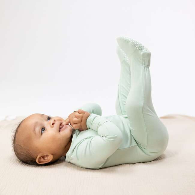 Solid Bok Choy, 2 Way Zipper Footie