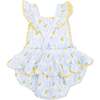 Lovely Lemons, Ric Rac Ruffle Sunsuit & Sun Hat - Rompers - 2 - thumbnail