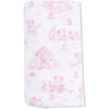 Puppy Toile Pink, Swaddle Blanket - Swaddles - 2