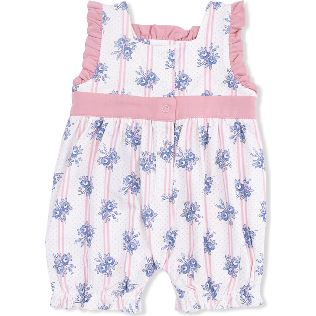 Stripe Dot Roses, Bow Playsuit - Rompers - 3