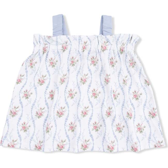 Heirloom Rose Stripe, Top with Bows and Ruffle Leg Bloomer - Mixed Apparel Set - 3