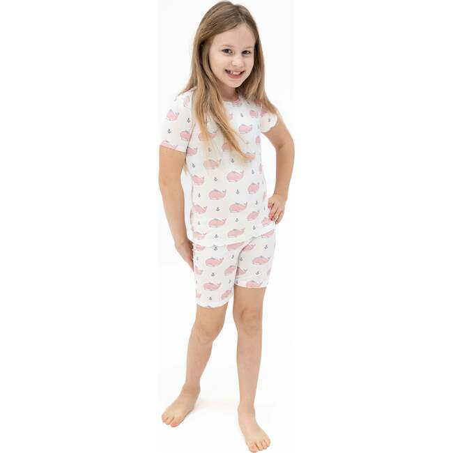Bubbly Whale with Bow  Pink, Loungewear Short Set