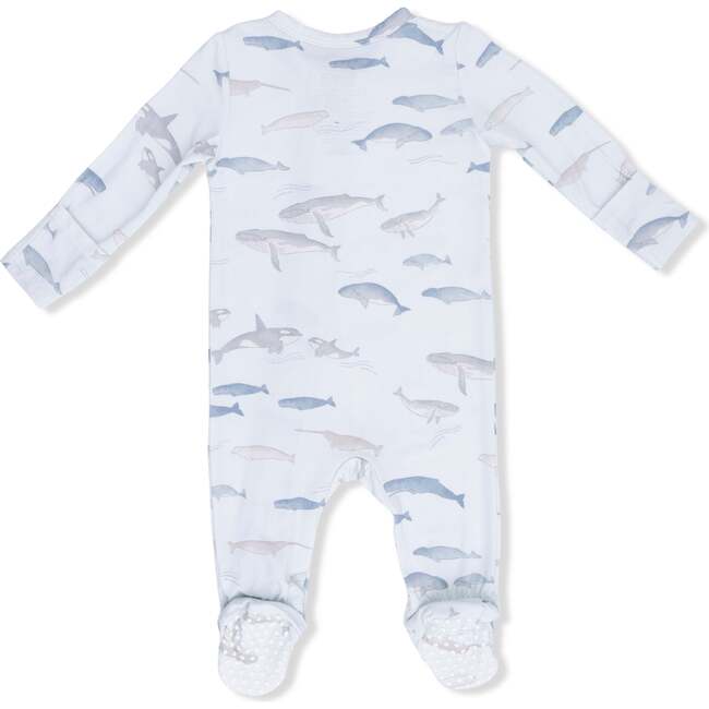 Little Whales, 2 Way Zipper Footie