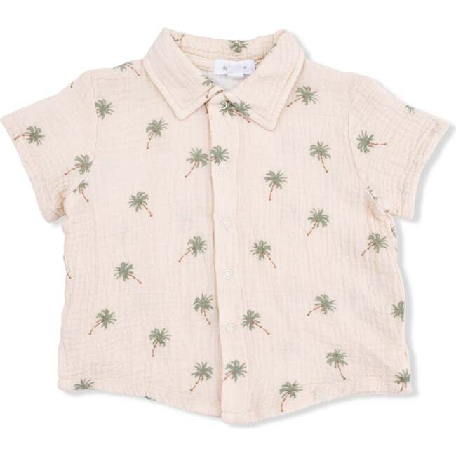 Palm Trees, Polo Button Up with Casual Short