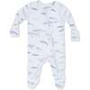 Little Whales, 2 Way Zipper Footie - Footie Pajamas - 3