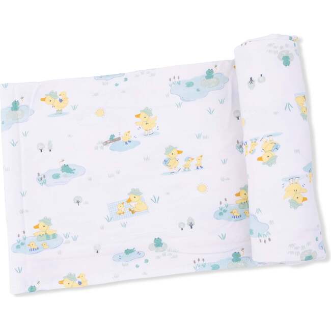 Frog and Duck Pond, Swaddle Blanket