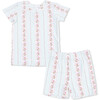 Antoinette Stripe, Loungewear Short Set - Mixed Apparel Set - 1 - thumbnail