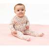 Sarah Floral, 2 Way Ruffle Back Zipper Footie - Footie Pajamas - 1 - thumbnail