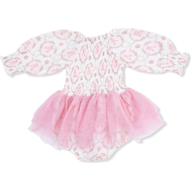 Cameo Ballet Shoes, Long Sleeve Smocked Bubble with Tutu