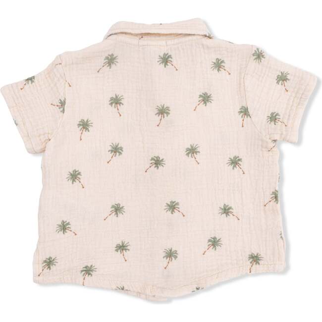 Palm Trees, Polo Button Up with Casual Short - Mixed Apparel Set - 3
