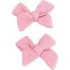 Solid Muslin Poignant Pink, Tutu Bubble & 2 Pack Bow Clips Set - Dresses - 2