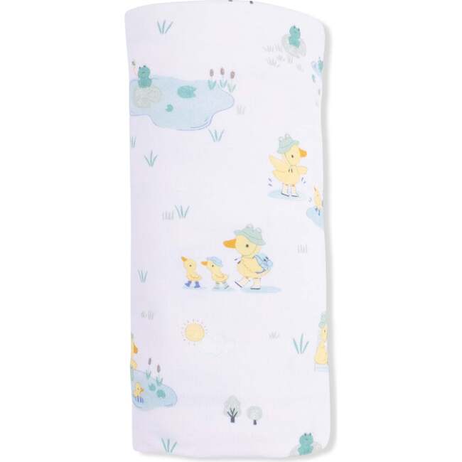 Frog and Duck Pond, Swaddle Blanket
