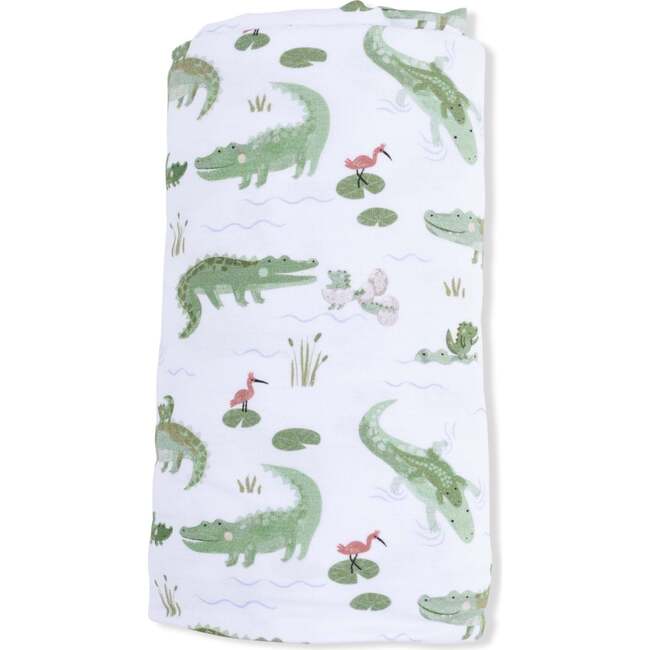 Crayon Alligators, Convertible Romper & Swaddle Blanket Set - Rompers - 5