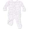 Dainty Buds and Bows, 2 Way Ruffle Back Zipper Footie - Footie Pajamas - 1 - thumbnail