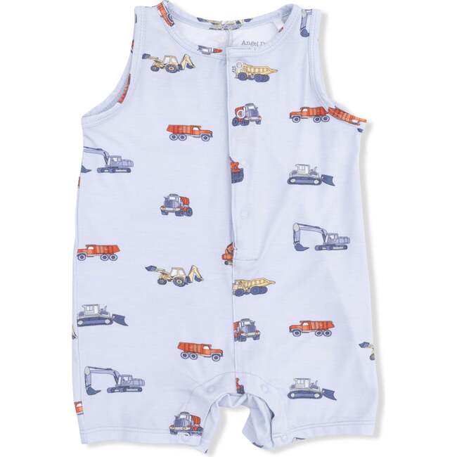 Construction Vehicles, Sleeveless Shortie Romper