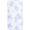 Puppy Toile Blue, Swaddle Blanket - Swaddles - 2