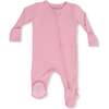 Solid Rose Elegance, 2 Way Zipper Footie - Footie Pajamas - 1 - thumbnail