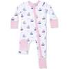 Bubbly Sailboats Pink, Convertible Romper - Rompers - 1 - thumbnail