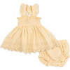 Solid Muslin Italian Straw, Smocked Top with Bloomer - Mixed Apparel Set - 1 - thumbnail