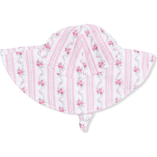 Winding Roses Stripe, Wide Brim Sun Hat