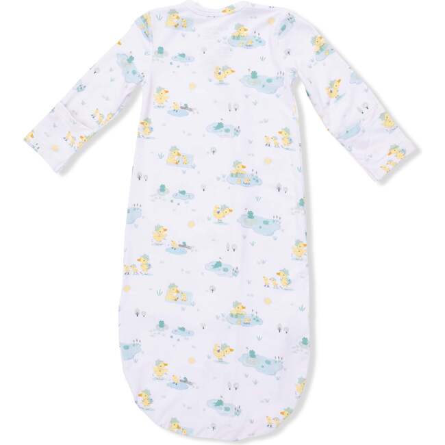 Frog and Duck Pond, Bundle Gown & Knotted Hat - Nightgowns - 3