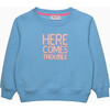 MOMMY & ME HERE COMES TROUBLE SWEATSHIRT, BLUE - Sweatshirts - 1 - thumbnail