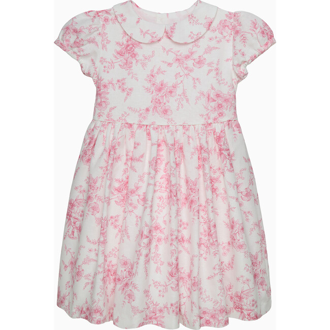 KATE FLORAL LINEN DRESS , PINK