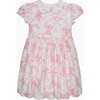 KATE FLORAL LINEN DRESS , PINK - Dresses - 1 - thumbnail