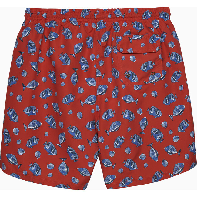DADDY & ME FISH SWIMSHORT, RED