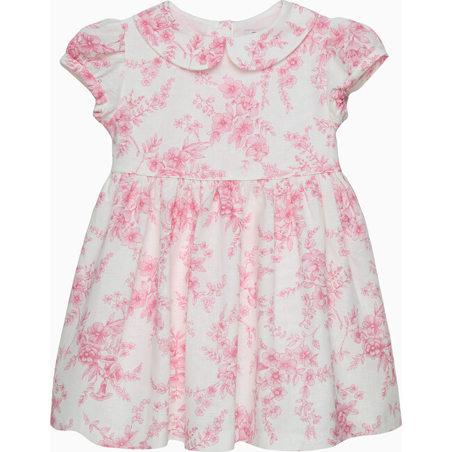 BABY KATE FLORAL LINEN DRESS, PINK