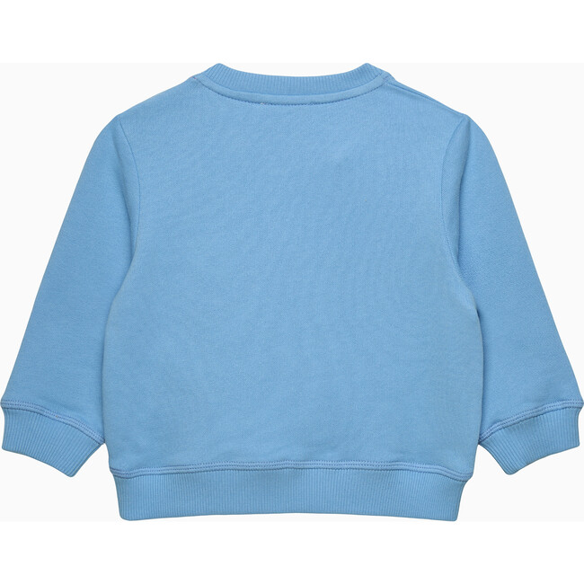 BABY HERE COMES TROUBLE SWEATSHIRT, BLUE