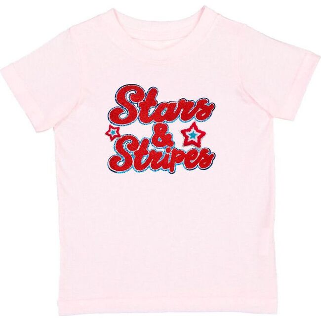 Stars and Stripes Patch Short Sleeve T-Shirt, Ballet