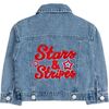 Stars and Stripes Patch Denim Jacket, Denim - Jackets - 1 - thumbnail