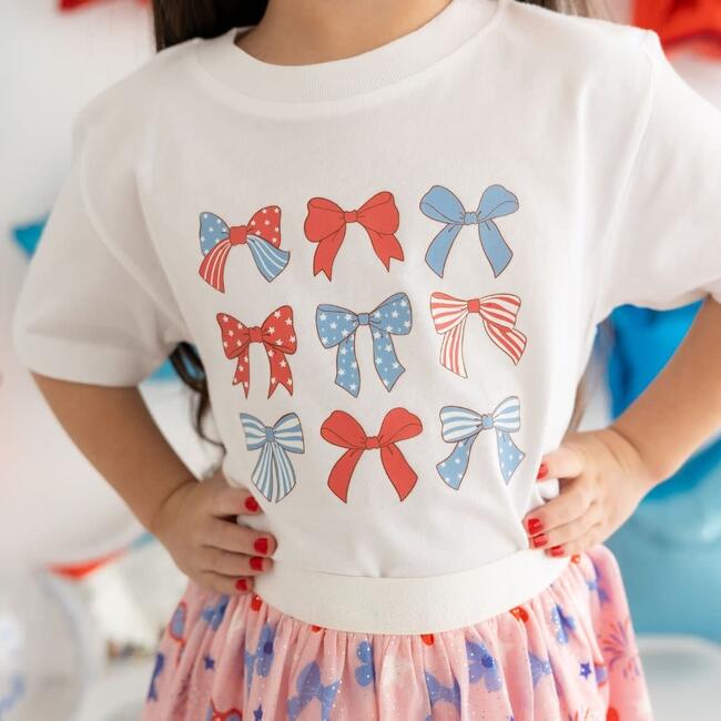 Patriotic Cutie Short Sleeve T-Shirt, White - T-Shirts - 3