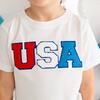USA Multi Patch Short Sleeve T-Shirt, White - T-Shirts - 3