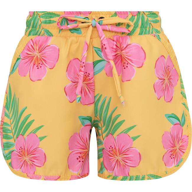 HIBISCUS AMARILLO - GIRL SWIM TRUNKS