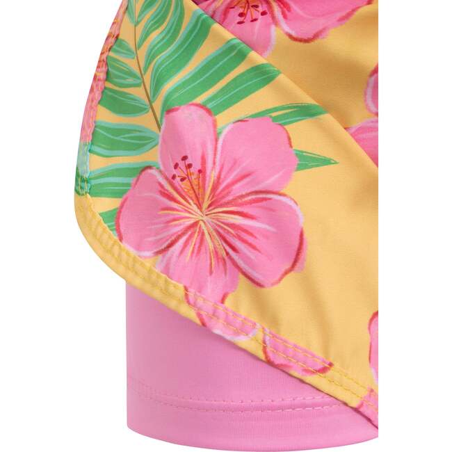 HIBISCUS AMARILLO - GIRL SWIM TRUNKS