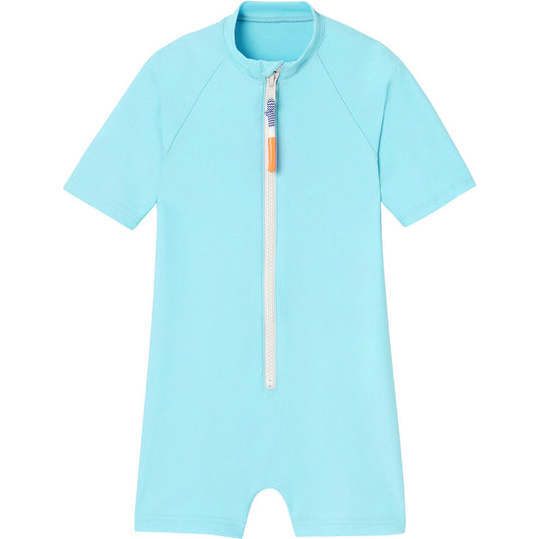 Boys Byron Surfer Short Sleeve Anti-UV Wetsuit,  Aqua