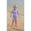 Baby Boys Paros Surfer UPF50+ Short Sleeve Swimsuit, Greek Pattern - One Pieces - 2
