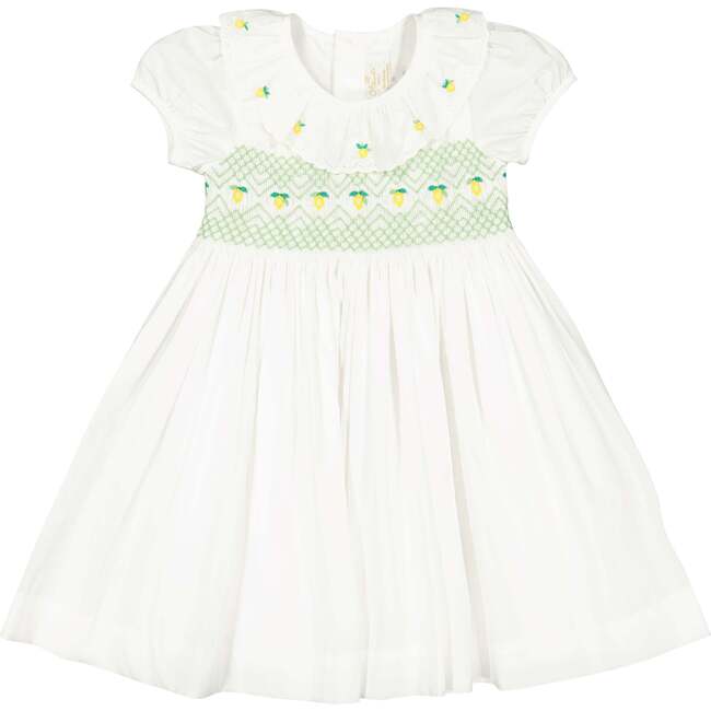 Victoria White Mint Smocked Dress