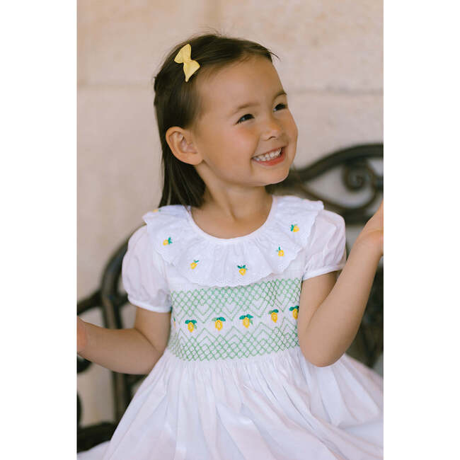 Victoria White Mint Smocked Dress
