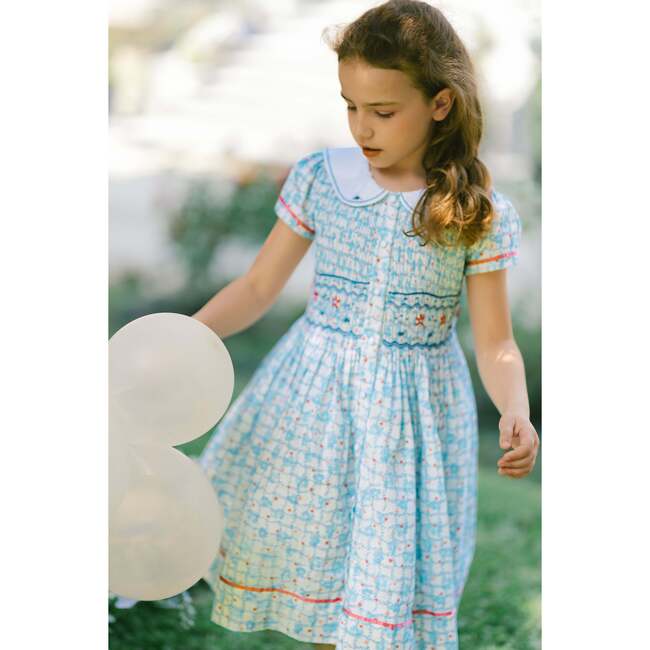 Riviera Floral Dress, Blue