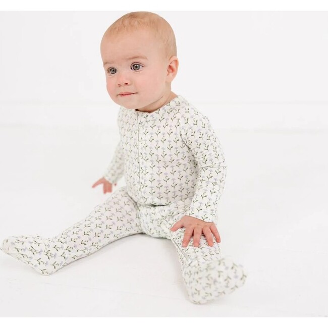 Lavender Lane Bamboo Sleeper, Delicate Purple & Green Floral