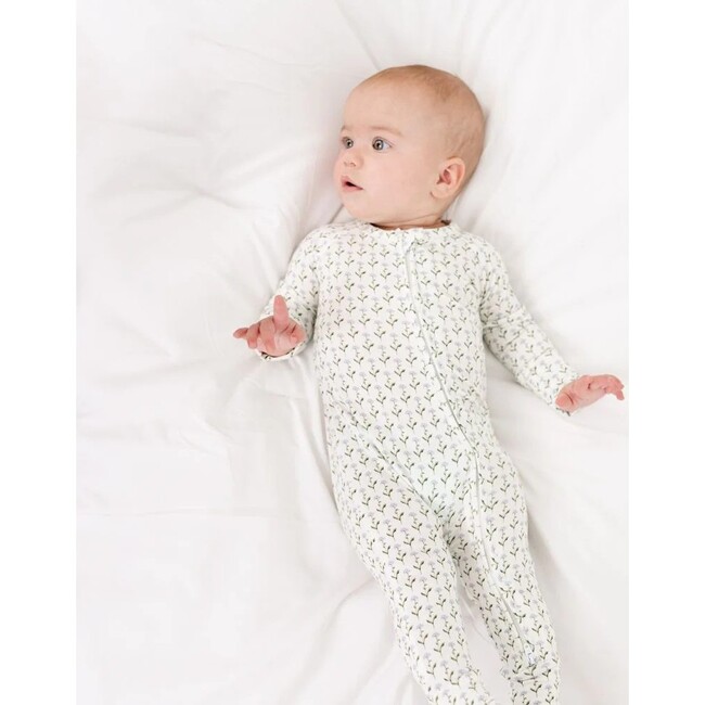 Lavender Lane Bamboo Sleeper, Delicate Purple & Green Floral - Pajamas - 4