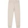 Oatmeal Stripe Bamboo Kids Pajama Set, Beige and White Stripe - Pajamas - 2