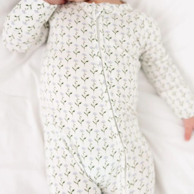 Lavender Lane Bamboo Sleeper, Delicate Purple & Green Floral - Pajamas - 5