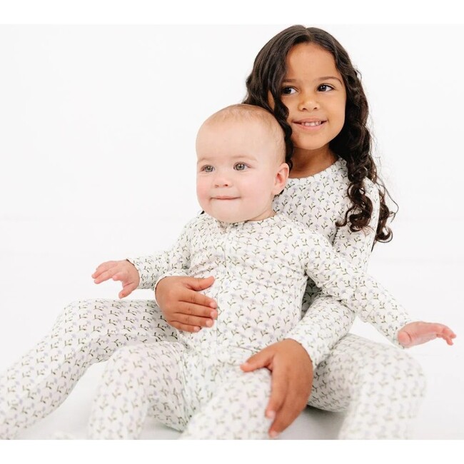 Lavender Lane Bamboo Sleeper, Delicate Purple & Green Floral - Pajamas - 7