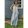 Grace Maxi Dress in White/Blue Stripe - Dresses - 1 - thumbnail