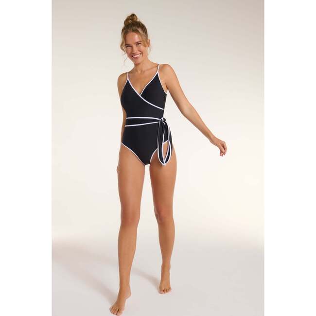 Amelia V-Neck Wrap One-Piece Swimsuit